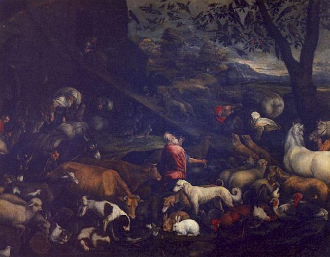 Jacopo Bassano The Animals Entering the Ark oil painting image